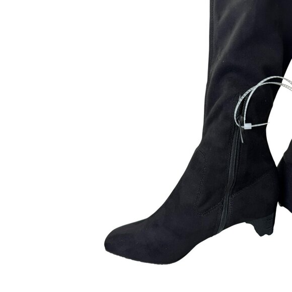 Donald Pliner Florish Stretch Square Toe Block Heel Tall Boots •Size 9M • NWT - Picture 7 of 16